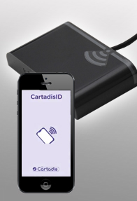 CartadisID App und TCM4 RFID-Leser